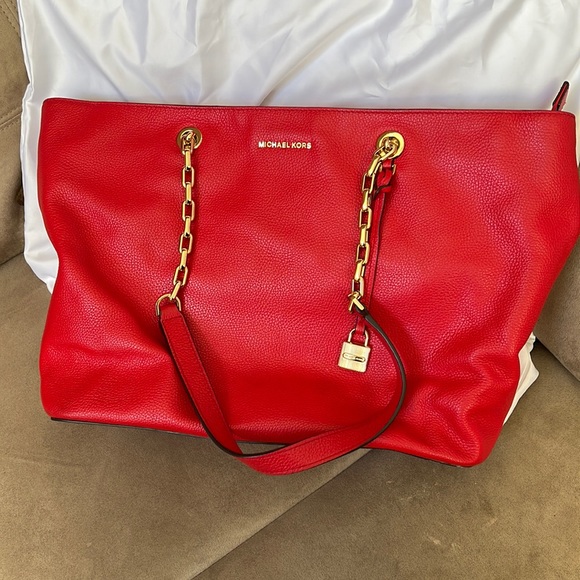 Michael Kors Handbags - Michael Kors Red Tote Purse